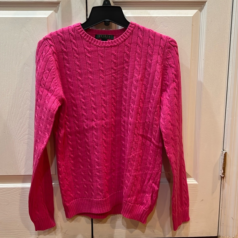 NWOT new without tag women’s Ralph Lauren cable knit sweater size M